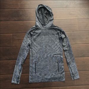 Lululemon striped long sleeve hooded top
